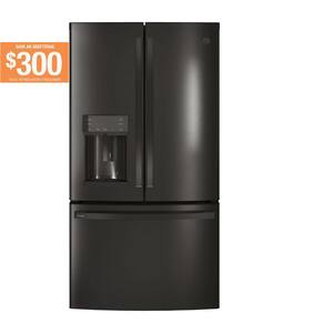 27.8 cu. ft. French Door Refrigerator with Hands-Free Autofill in Black Stainless Steel, Fingerprint Resistant