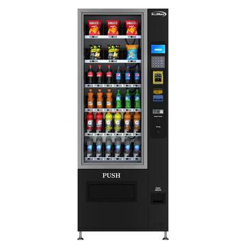 Koolmore 39 in. Refrigerated Vending Machine, 36 Slots With CC reader, Coin and Bill Acceptor in Black, 35 cu. ft. HD-RSVMBCR-36
