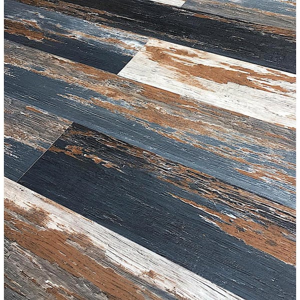 Colors Marine Deep Wood Multi-Tonal 8 MIL x 6 in.W x 36 in. L Waterproof Glue Down Luxury Vinyl Flooring(30 sq.ft./Case)