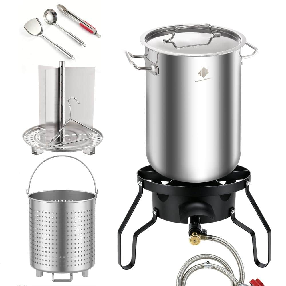 ARC 32QT Seafood Crawfish Boil Pot w/100,000 BTU Propane Burner Set For Outdoor Cooking, Turkey Fryer price history on PriceWatchPro