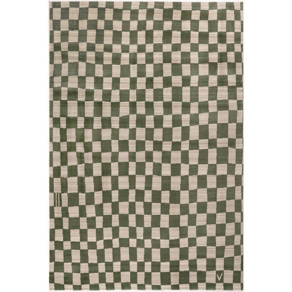 Rasali Checkered Box 8 ft. x 10 ft. Green Indoor Area Rug price history on PriceWatchPro