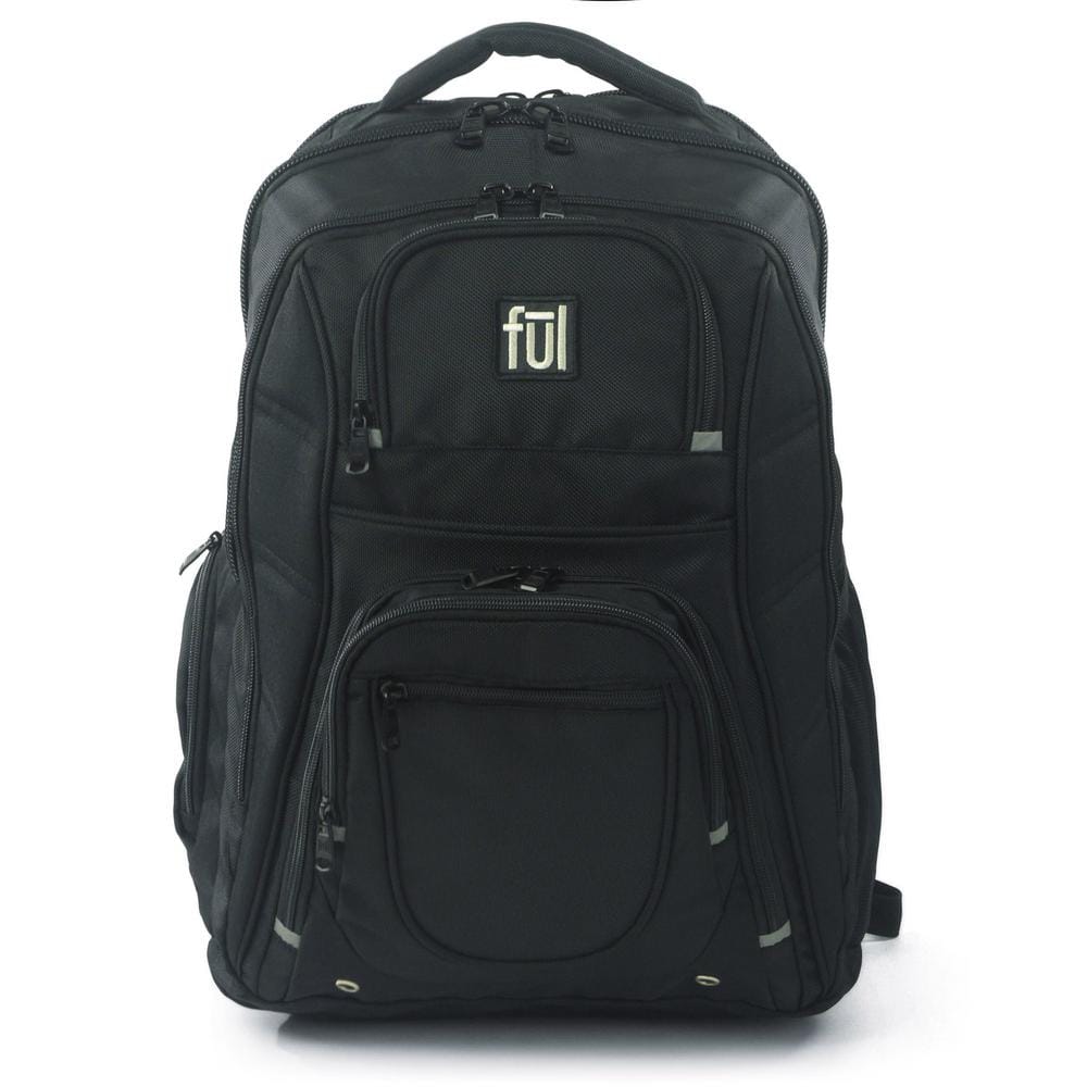 Ful Rockwood 19 in. Black Laptop Backpack FLMB0025-001