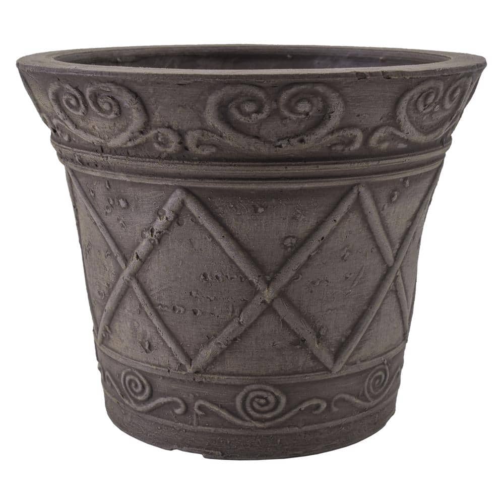 Scroll Grower 5 in. x 4 in. Dark Charcoal PSW Pot