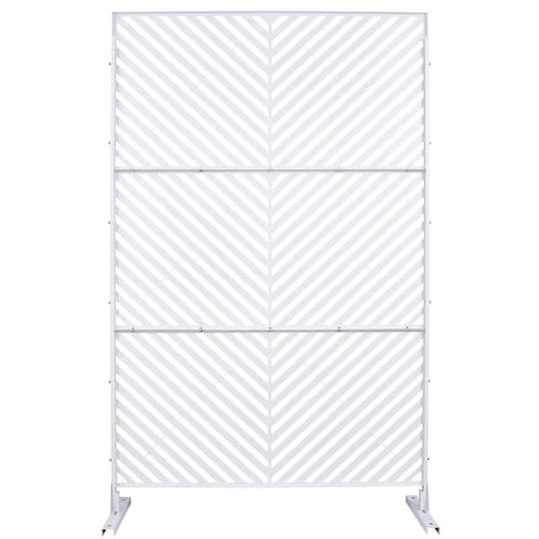 Kahomvis 6.3 ft. x 4 ft. White Outdoor Steel Decorative