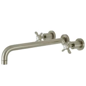 Essex 2-Handle Wall-Mount Roman Tub Faucet in Brushed Nickel (Valve Included)