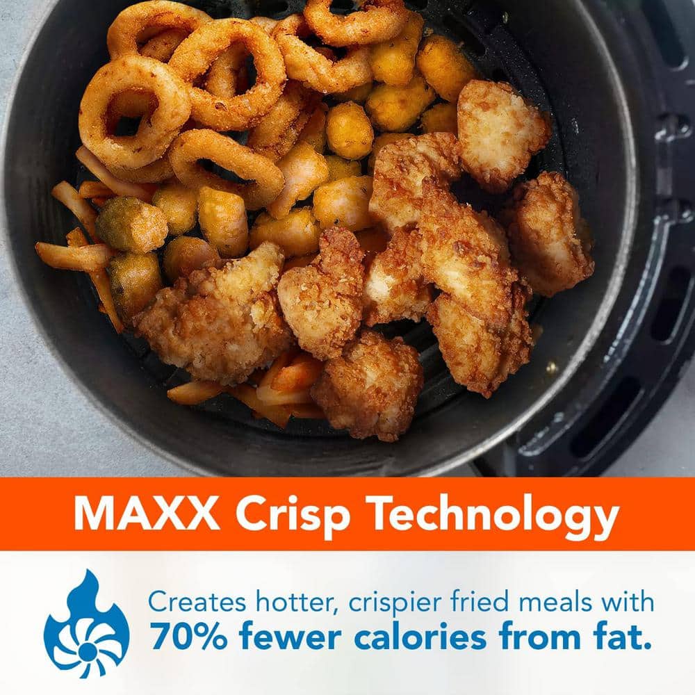 Black Programmable Electric Air Fryer with Touch Control