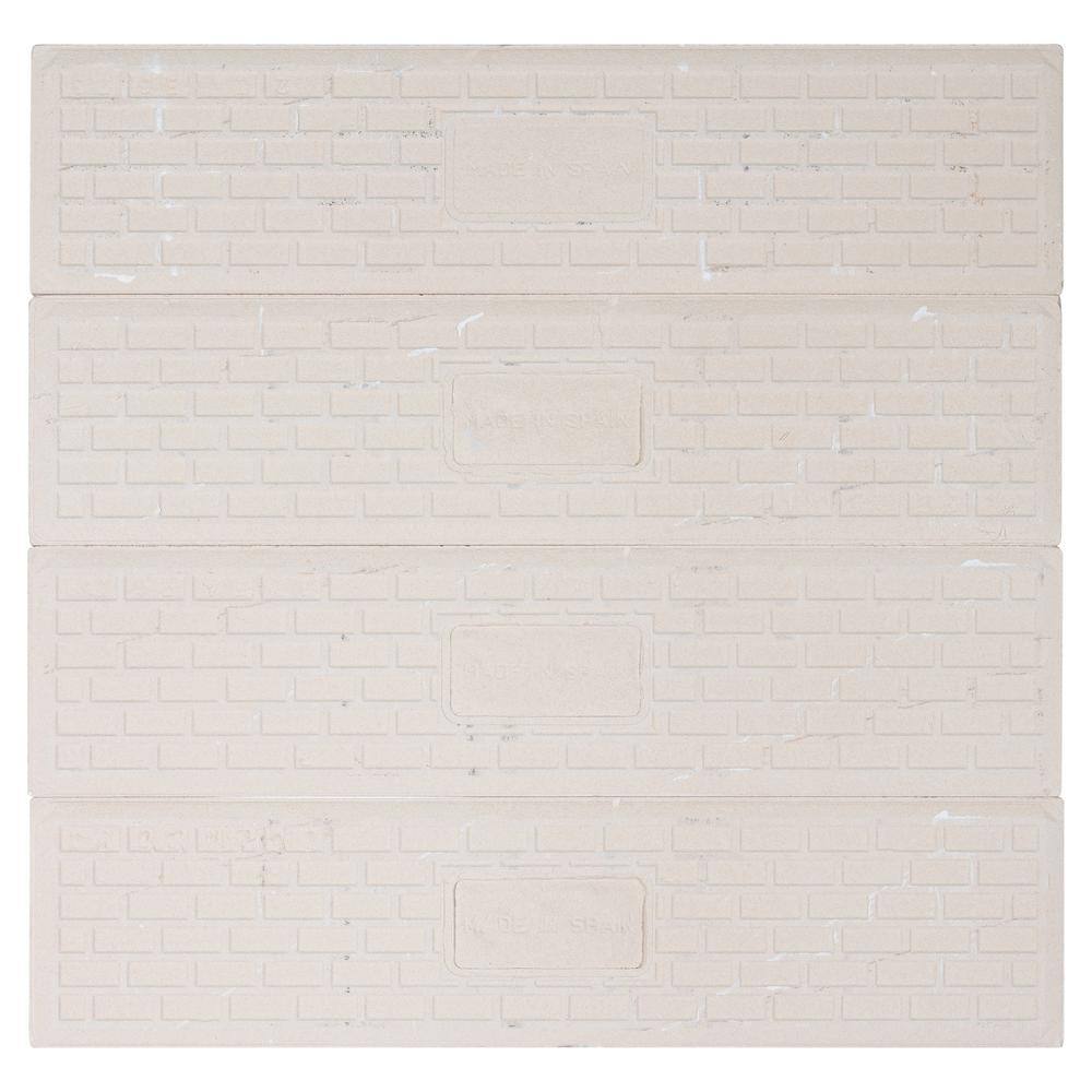 Galor-Nayim 3" x 12" Glossy White Ceramic Subway Tile