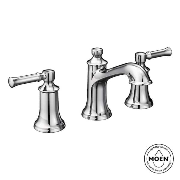 MOEN Dartmoor 8 in. Widespread 2-Handle Bathroom Faucet Trim Kit in Chrome (Valve Not Included)