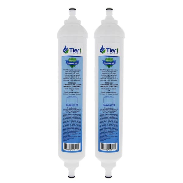 Tier1 GXRTQR Inline Comparable Replacement Water Filter Cartridge (2-Pack)