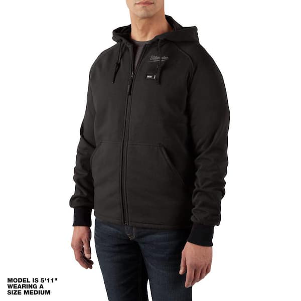 Cordless The 306B-21XL - (1) Lithium-Ion and M12 2.0 Home Milwaukee Jacket Men\'s Ah with Depot Heated X-Large Black Kit Battery 12-Volt Charger Hoodie