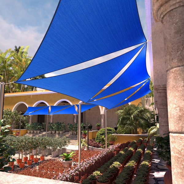 COLOURTREE 28 ft. x 28 ft. 190 GSM Blue Equilateral Triangle COLOURTREE 28 ft. x 28 ft. 190 GSM Blue Equilateral Triangle