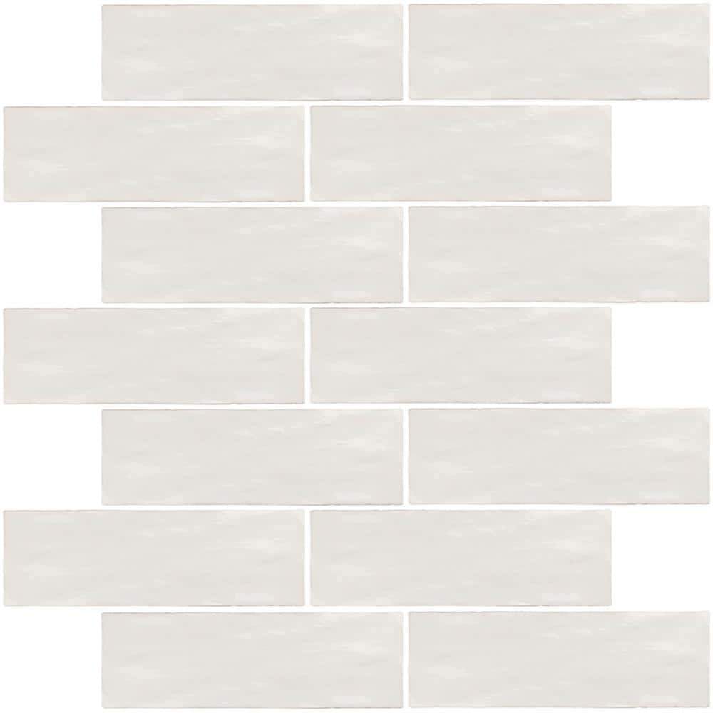 White 2.5 in. x 8 in. Polished Ceramic Subway Tile Sample (0.13 sq. ft./Piece) price history on PriceWatchPro