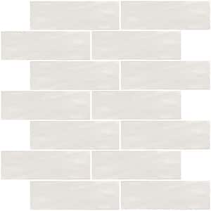 White 2.58 in. x 8 in. Polished Ceramic Subway Wall Tile (5.38 sq. ft./Case)