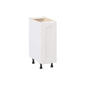 Roseland 12 in. W x 24 in. D x 34.5 in. H Assembled Shaker Full Height Door Base Kitchen Cabinet in Warm White