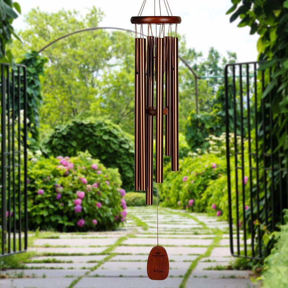 Bronze and Bubinga Pachelbel Canon Wind Chime, 32-inch