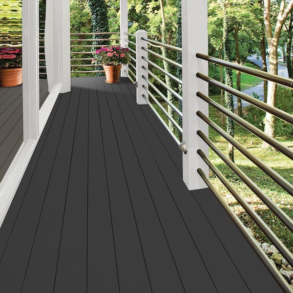 BEHR 5 gal. #ECC-10-2 Jet Black Solid Color House and Fence Exterior Wood Stain