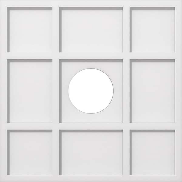 Ekena Millwork 1 in. P X 7 in. C X 20 in. OD X 5 in. ID Rubik Architectural Grade PVC Contemporary Ceiling Medallion