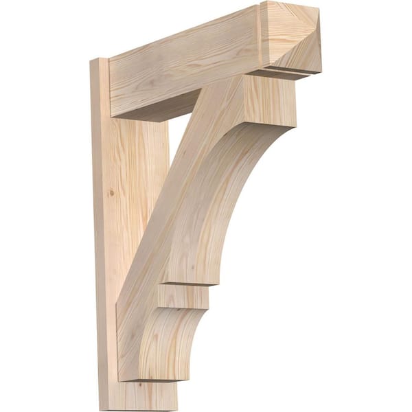Ekena Millwork 8 in. x 32 in. x 28 in. Balboa Arts and Crafts Smooth Douglas Fir Outlooker