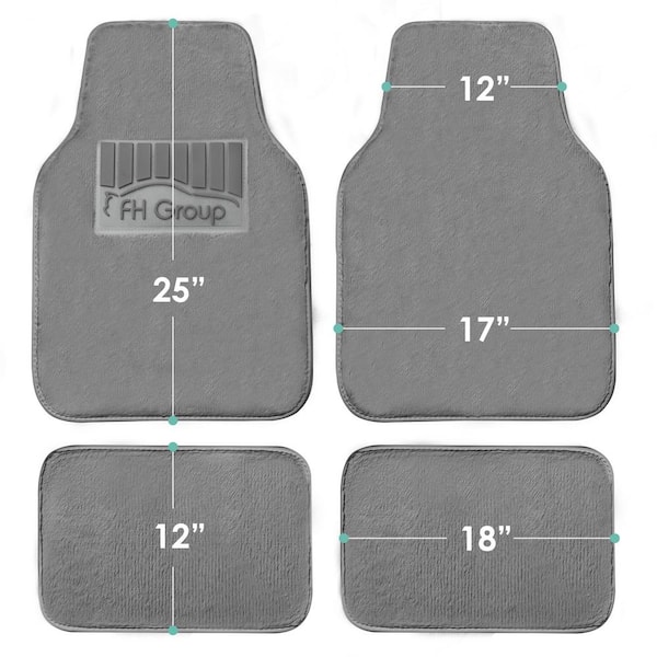FH Group Doe16 Fluffy Faux Fur Car Seat Cushions Full Set for Most Cars, Trucks, SUVs or Vans Purple Full Set, Size: 5 Seater
