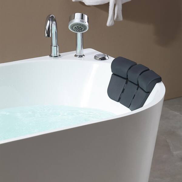 Empava 71 in. Center Drain Acrylic Freestanding Flatbottom