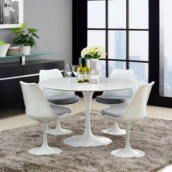 Round Wood Top Dining Table, White Round Kitchen Table With Wood Top