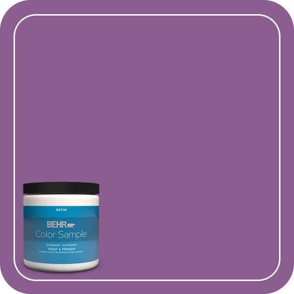 BEHR PREMIUM PLUS 8 oz. #P100-6 Chakra Satin Enamel Interior/Exterior Paint & Primer Color Sample