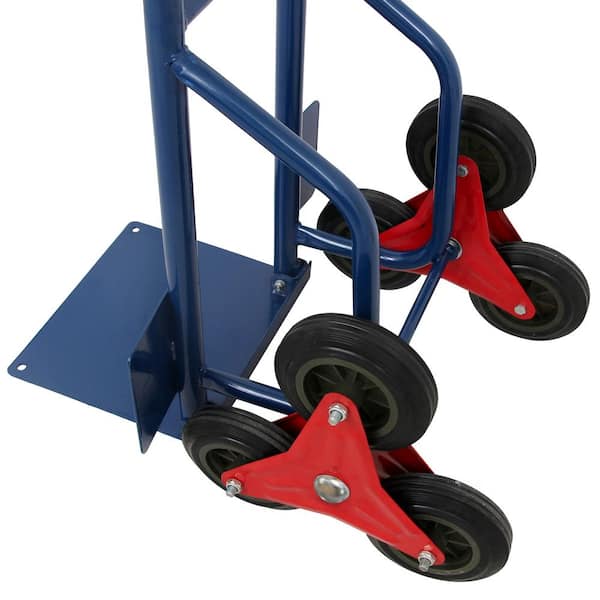 Hand Truck Strap 600 Lb Loads Steel Frame Stair Climbers 6" Solid Rubber Wheels 