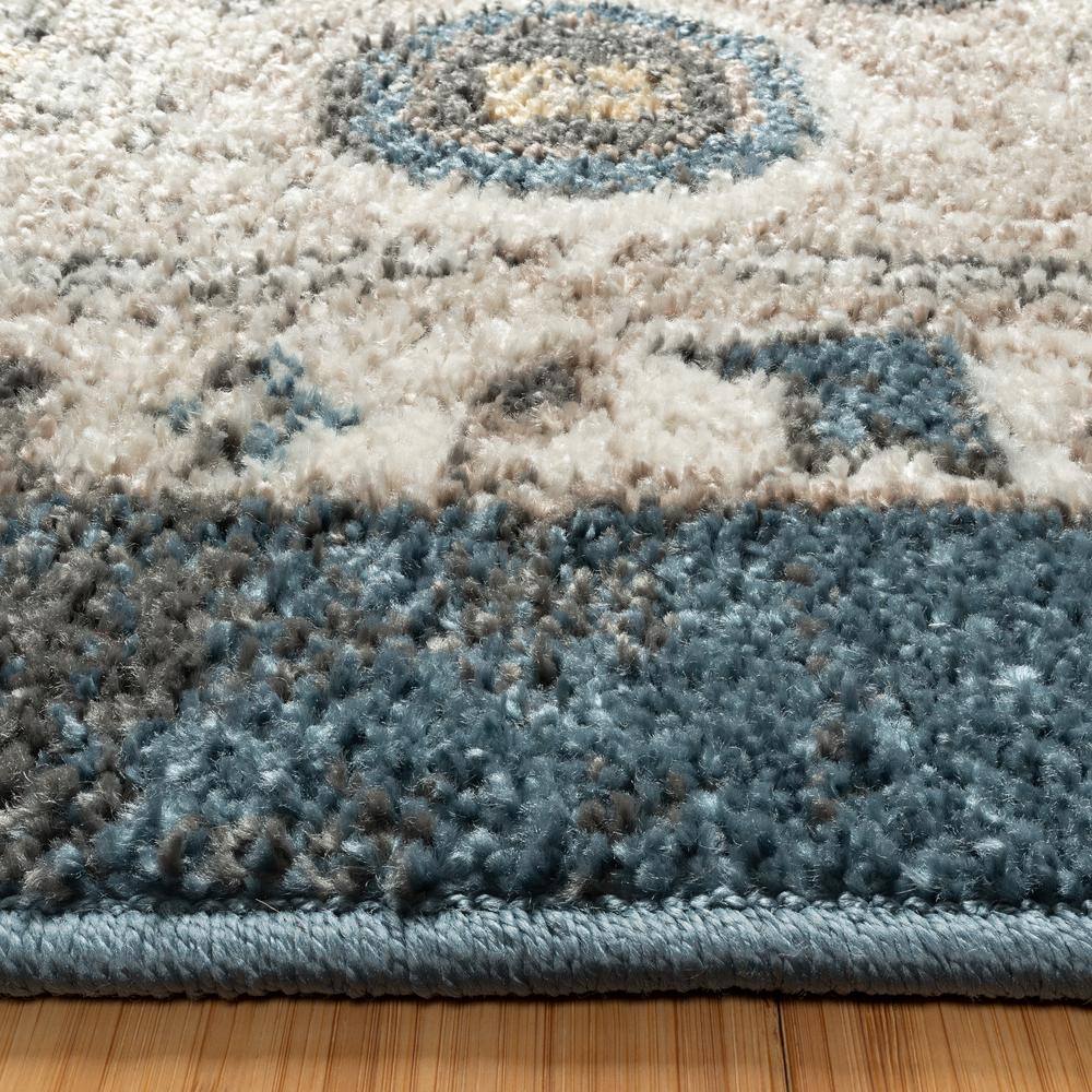 Heirloom Wynn Blue and Beige Tufted Rectangular Area Rug 8' x 10'