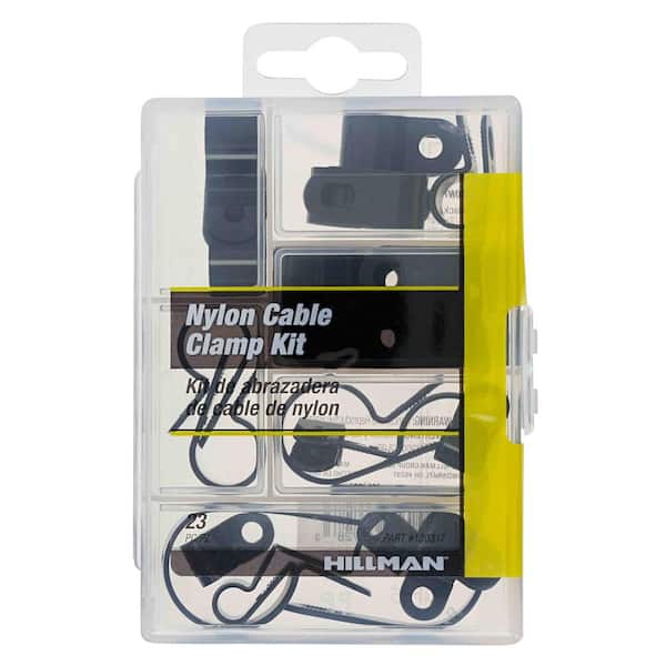 Hillman Black Nylon Cable Clamp Assorted Kit (23-Pack)