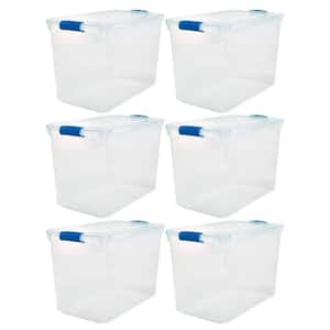 112 qt. Heavy Duty Clear Plastic Stackable Storage Containers (6-Pack)