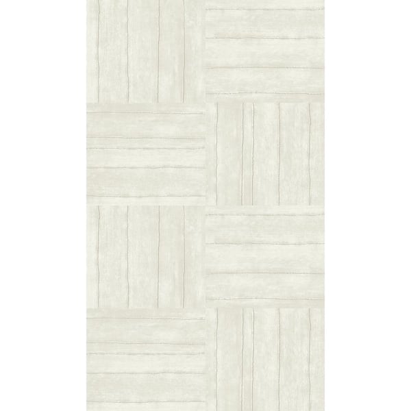Seabrook Designs Dove Plaza Geometric Unpasted Paper Nonwoven Wallpaper Roll 57.5 sq. ft.