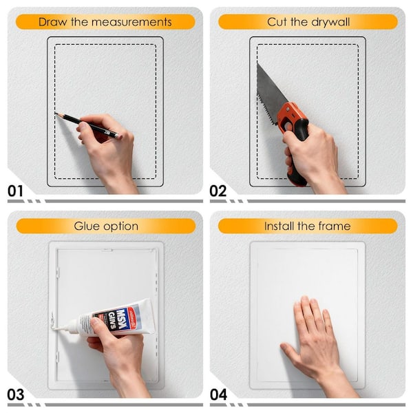 BeamBox 1-Gang White Blank Plate Plastic Wall Plate with 12 in. x