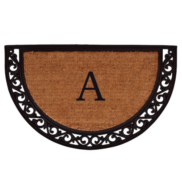 Calloway Mills Ornate Scroll 30 in. x 48 in. Coir Monogrammed Door Mat (Letter A)