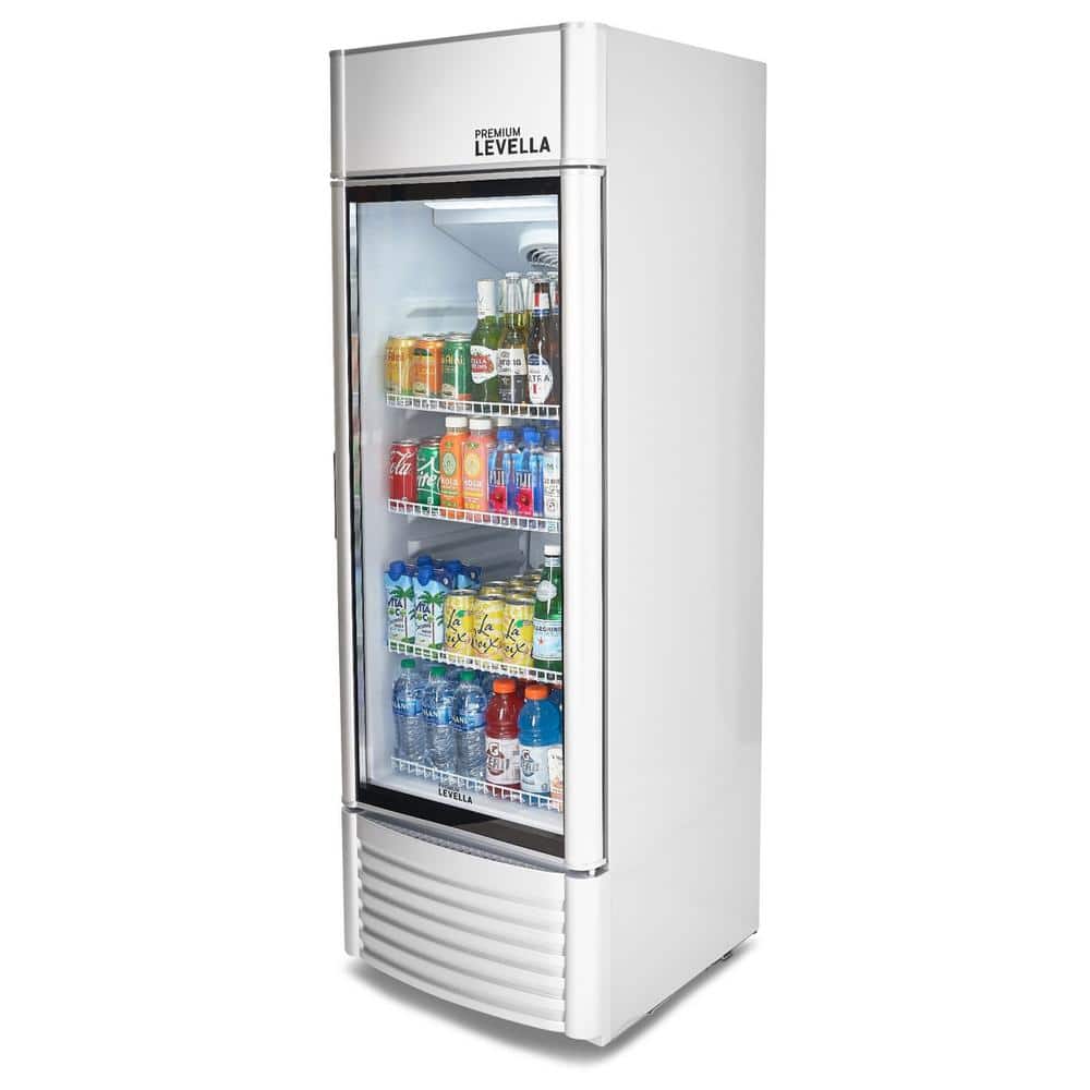 Silver 9.0 cu ft Commercial Beverage Cooler with Glass Door