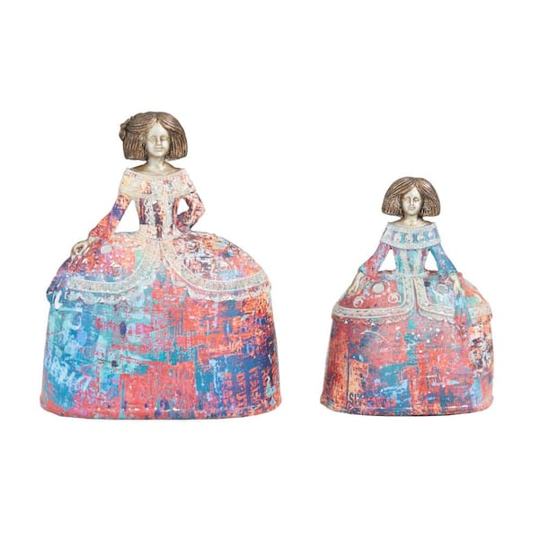 Litton Lane Multi Polystone Tuscan Sculptures (Set of 2)