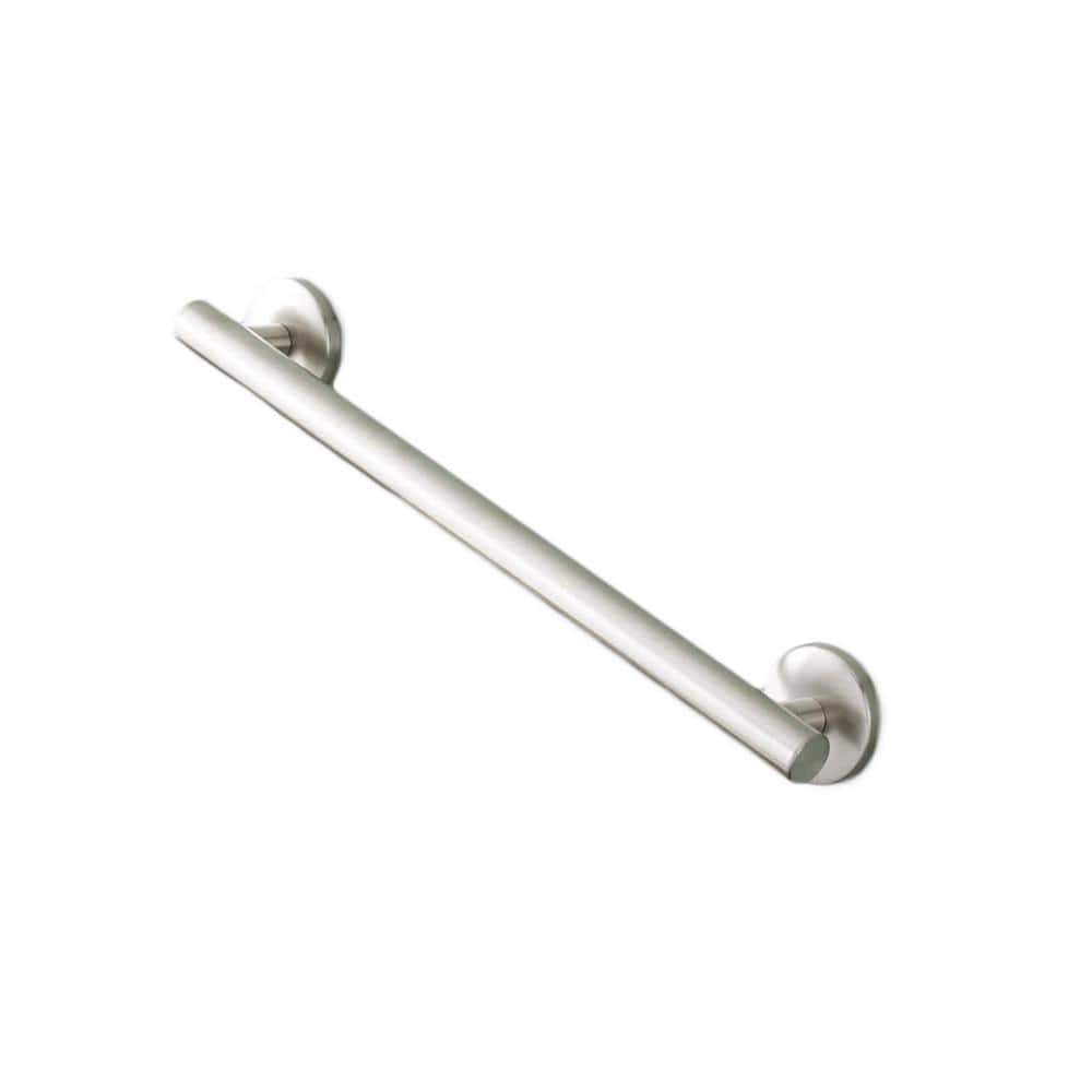 18" Brushed Nickel Wall Mounted Straight Grab Bar