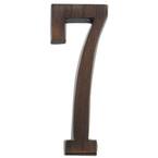 4 in. Flush Mount Aged Bronze House Number 7