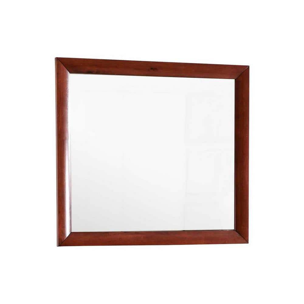 Marilla Modern Cherry Wood Framed Dresser Mirror 35" x 39"