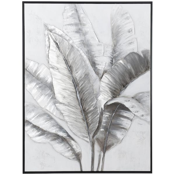 StyleCraft Feather Fire 1-Piece Framed Poster 47.2 in. x 35.4 in.