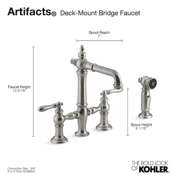 KOHLER Wellspring Matte Black 1-Handle Deck-Mount High-Arc Handle Kitchen Faucet KOHLER Wellspring Matte Black 1-Handle Deck-Mount High-Arc Handle Kitchen Faucet