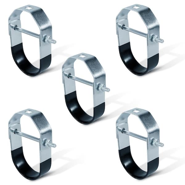 PLUMBFLEX 2-1/2 in. Clevis Hanger for Vertical Pipe Support in Light Duty Plastic Coated Steel (5-Pack)