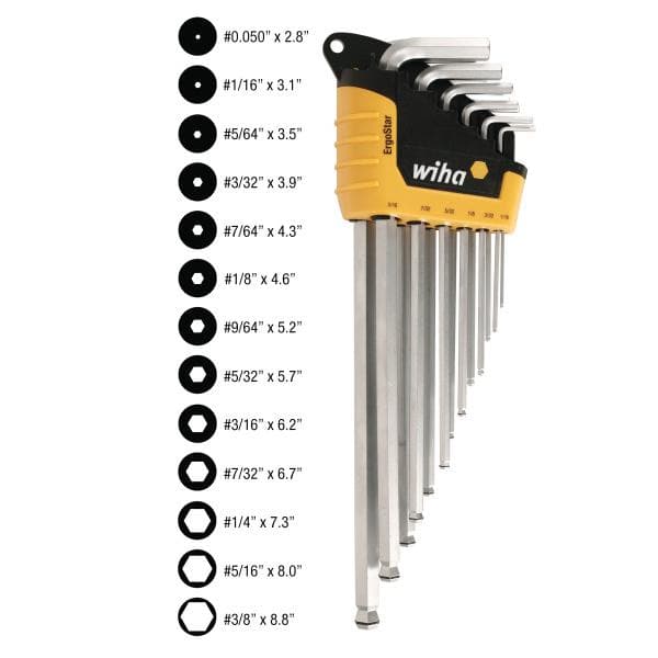 MagicRing Screw Holding Ball End L Key Set Inch (13-Piece)