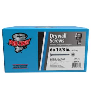 #6 x 1-5/8 in. #2 Phillips Bugle Head Coarse Thread Self-Drilling Drywall Screws 25lb. Box