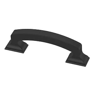 Liberty Classic Edge 3 in. (76 mm)  Matte Black Cabinet Drawer Pull