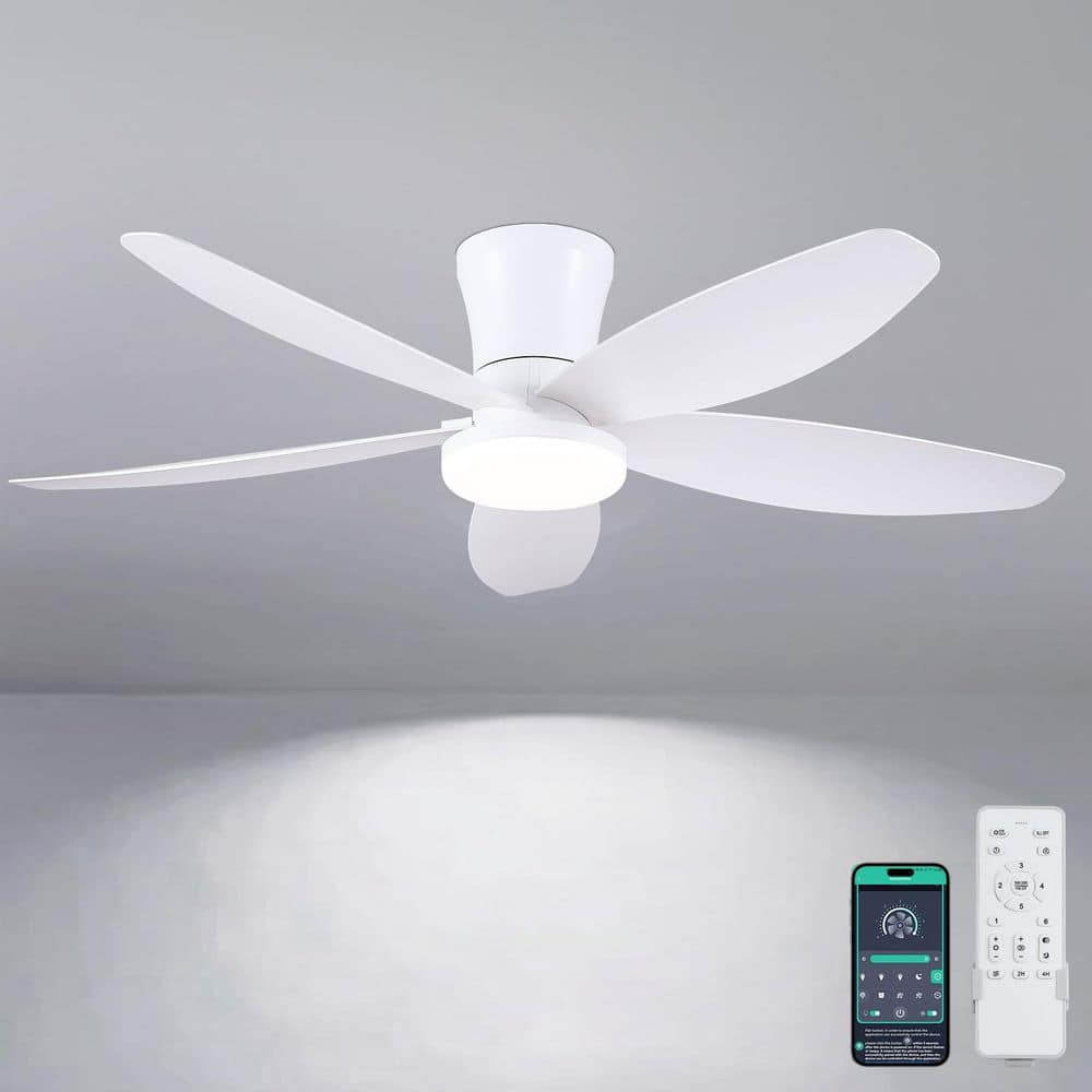42 in. Indoor/Outdoor Modern White Ceiling Fan with Dimmable 3 Color LED Light and Remote/APP Control price history on PriceWatchPro