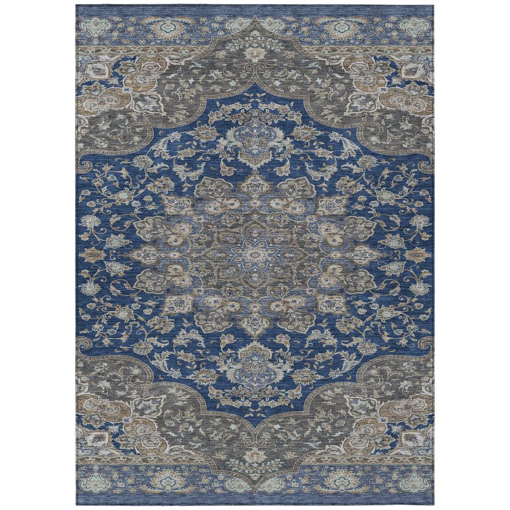 Chantille Machine Washable Indoor/Outdoor Abstract ACN2853 Navy 8 ft. x 10 ft. Area Rug price history on PriceWatchPro