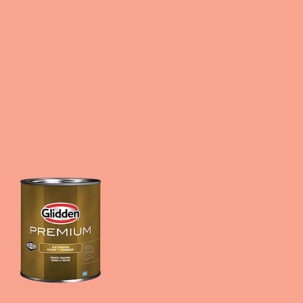 Glidden Premium 1 qt. PPG1193-5 Coral Serenade Flat Exterior Latex Paint