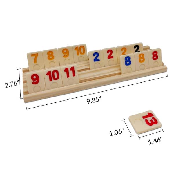 Angel Sar Rummy Cube 4 Player Edition Game Set with 106 Durable