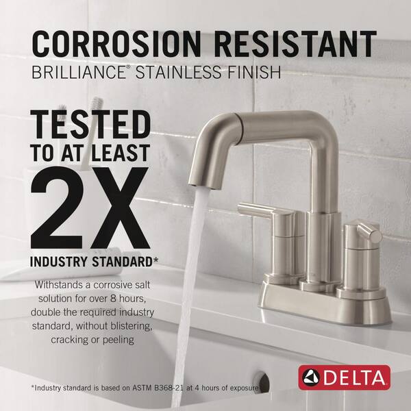 Delta Nicoli 4 in. Centerset Double Handle Pull-Down Spout