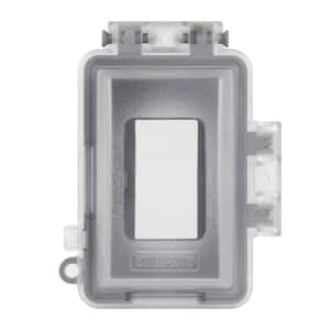 Clear 1-Gang Extra-Duty Non-Metallic While-In-Use Weatherproof Horizontal/Vertical Receptacle Cover